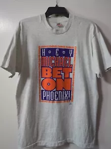 Vintage 1993 Phoenix Suns Chicago Bulls T-shirt Michael Jordan Single Stitch USA - Picture 1 of 8