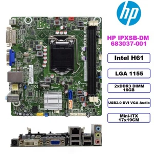 HP IPXSB-DM Motherboard Mini-ITX Intel H61 LGA1155 DDR3 16GB VGA DVI 683037-001 - Picture 1 of 11