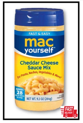 Mac Yourself | Delicious Cheddar Cheese Sauce Mix | Perfect Cheese Powder for Ma