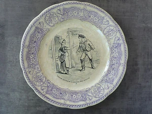 ANCIENNE ASSIETTE DIGOIN & SARREGUEMINES - HUMORISTIQUE -PROVERBE N° 6 - Imagen 1 de 1