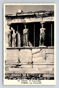 RPPC Caryatids of the Erechtheion Athens Greece Postcard - Picture 1 of 4