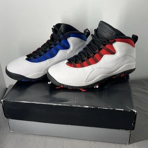 Air Jordan Retro 10 Westbrook Classe 2006 Bianco Rosso Blu Taglia 11 Uomo + Scatola - Foto 1 di 8