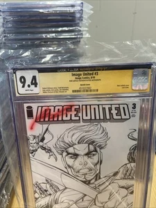 IMAGE UNITED #3 SKETCH COVER VARIANT CGC SS 9.4 NM 2010 signed Rob Liefeld POP 1 - Picture 1 of 5