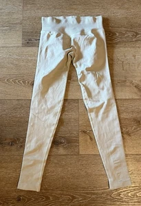 DFYNE Leggings Donna Marrone Beige 22” Cuciture Interne Scrunch Booty Rouched Butt XS - Foto 1 di 3