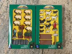 2 Sets New Ray Toys Country Life Model / Toy Farm Animals - Goats and Sheep - Picture 1 of 6