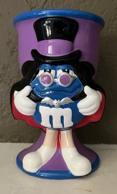 MARS BLUE M&M HALLOWEEN CERAMIC GOBLET BY GALERIE - early 2000's - Image 1 of 4