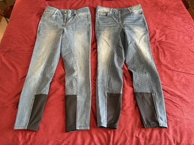 Horze Denim Full Seat Breeches Lot Of 2 Pair Ladies 30 New / Unworn - Image 1 of 4