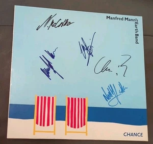 Manfred Mann's Earth Band Handsignierte Autogramme Auf LP Hülle,Chance,autograph - Bild 1 von 3