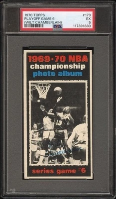 1970-71 Topps 1969-70 Championship Series Game 6 Wilt Chamberlain PSA Graded 5 - Image 1 of 2
