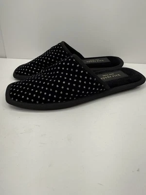 Zapatillas para mujer Kate Spade New York Dove negras de terciopelo punto brillante talla 7 Foto 1 de 4