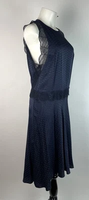 Zadig & Voltaire Roberto Jac Leo Jacquard Blue Silk Dress M - Image 1 of 4
