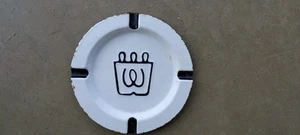 Vintage Westinghouse Black White Enameled Ashtray Advertising 8'' x 8'' - Picture 1 of 6