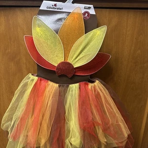 Way To Celebrate Thanksgiving Türkei TuTu Rock & Flügel 3+ NiP - Bild 1 von 3