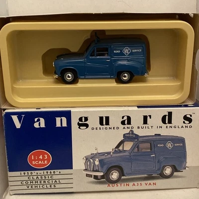 VANGUARDS RAC ROAD SERVICE AUSTIN A35 DIECAST VAN VA17000 SCALE 1:43  - Boxed. - Image 1 of 4