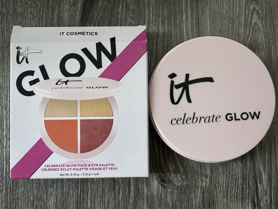 It Cosmetics Celebrate GLOW Face & Eye Palette 4 Multi-Dimensional Shades NEW - Image 1 of 3
