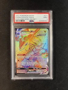 Pokémon Sword & Shield Evolving Skies Secret 2021 arte completo/Rayquaza VMAX PSA 9 - Imagen 1 de 2