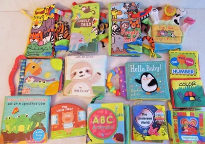 Тканевая ткань детские книги развивающие сенсорные игрушки для живота лот комплект - Изображение 1 из 2