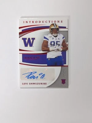 2021 Immaculate Collection Introductions Levi Onwuzurike Auto RC /25 LIONS - Image 1 of 3
