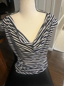 Top túnica Chaus para mujer blanco y negro sin mangas talla grande - Imagen 1 de 3