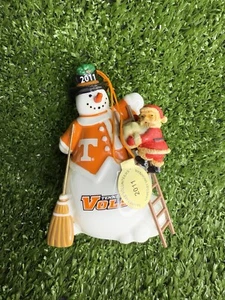 The Danbury Mint 2011 Tennessee Volunteers Game Day Snowman Ceramic Ornament - Picture 1 of 9