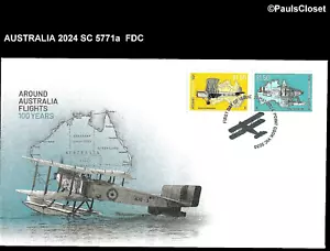 AUSTRALIEN 2024 SC 5771a RUNDUM AUSTRALIEN FLÜGE ERSTTAGSBRIEF 1. JUL 2024 SEHR GUTER ZUSTAND - Bild 1 von 1