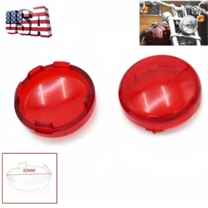 1 Pair Red High Quality Turn Signal Light Lens Cover For Harley Sportster Dyna - Picture 1 of 7