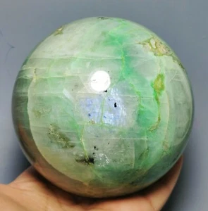 SELTENE NATÜRLICHE grüne Mondsteine QUARZ KRISTALL Kugel Kugel HEILUNG - Bild 1 von 12