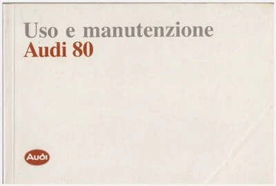 Audi 80 USO E MANUTENZIONE  – Driver’s Handbook! - Immagine 1 di 3