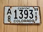 1955 Colorado License Plate