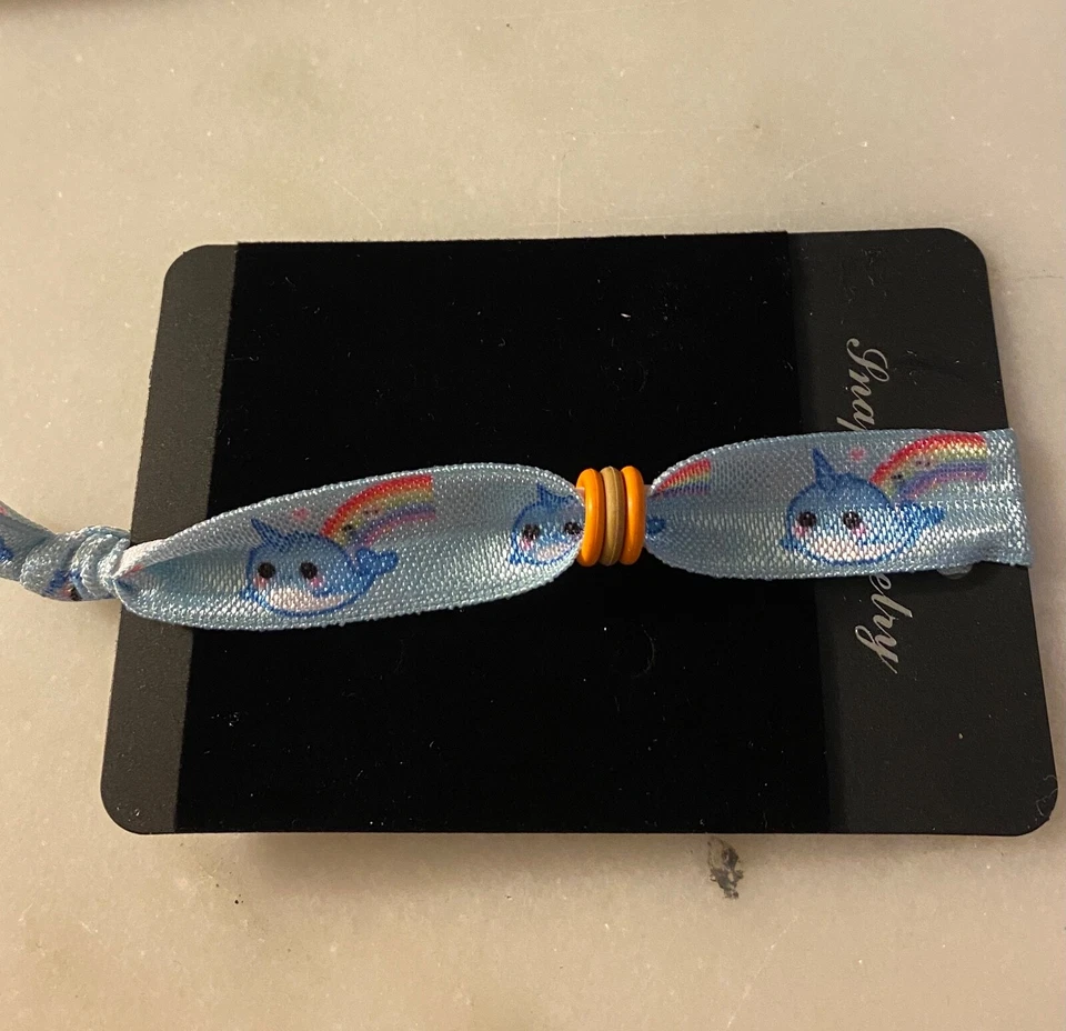 NUEVO A MANO ELÁSTICO PELO CORBATA SOPORTE COLA DE CABALLO UNICORNIO BALLENA ANILLOS DE GOMA  Foto 1 de 1