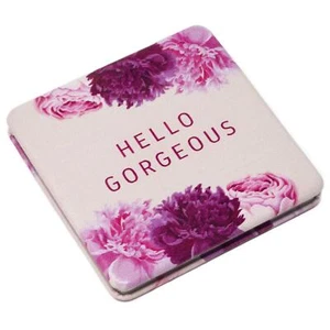 Danielle Creations Compact Mirror Assorted Quote 7cm Floral 2X Magnification - Picture 1 of 2