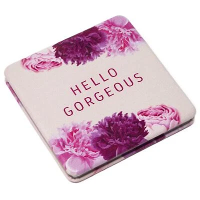 Danielle Creations Compact Mirror Assorted Quote 7cm Floral 2X Magnification - Image 1 of 2