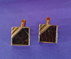 Vintage Art Deco Alligator - E.P. Gold Cuff Links By Swank - Massachusetts - Picture 1 of 3
