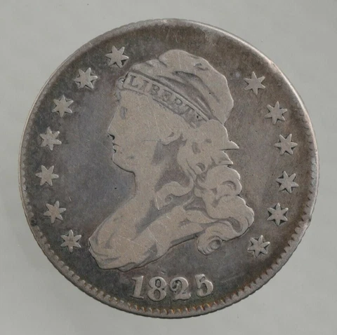 1825 Bust Quarter Circulated Cover
