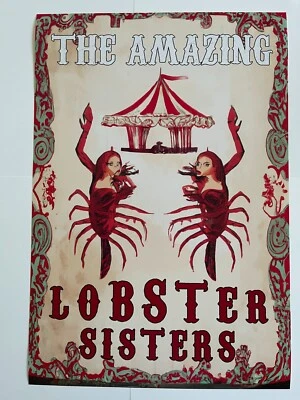 Circus Poster Carnival Freak Show Art Print Freakshow Lobster Sisters Picture - Image 1 of 4