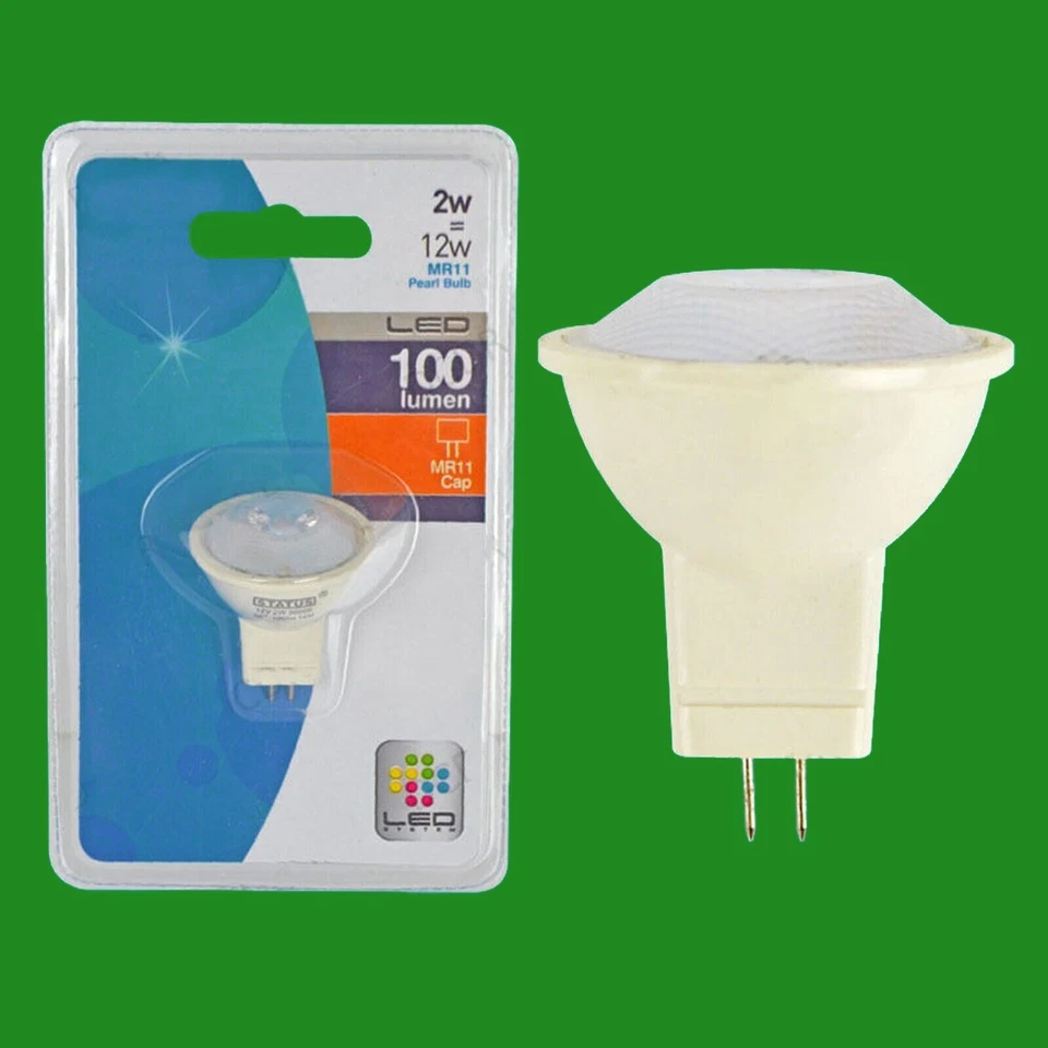 1x 2W MR11 LED Lamp, Long Life Light Bulb, Ultra Low Energy, Instant On, Pearl - Image 1 of 1