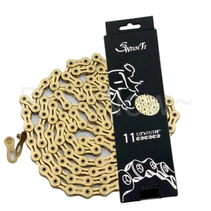 NEW 238g 116Link 11-Speed 1/2"x11/128" Bike Chain,Ceramic Coating Ti Gold - Picture 1 of 10