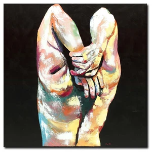 NOVAARTE Acryl Bild Gemälde Mann Abstrakte Malerei Akt Kunst Modern Gay ORIGINAL - Bild 1 von 7