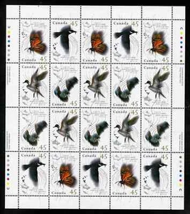 Canada - Scott 1563-1566 - Full Plate Sheet of 20 Stamps - Migratory Wildlife - Picture 1 of 1