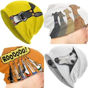 Windhund Beanie Mütze Totenkopf Mütze Wende Skully Whippet Hund Besitzer Liebhaber Geschenk UK - Bild 1 von 13