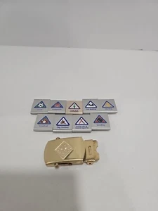 Boy Scouts BSA Cub Scout 9 Insignias de Mérito Bucle Diapositivas y Hebilla de Cinturón - Imagen 1 de 12