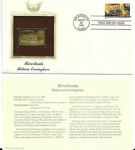 Riverboats-Rebecca Everingham--1st day issue-Golden Replica - Picture 1 of 1