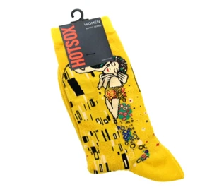 Hot Sox Damen Baumwollmischung Socken Art Series Klimt's The Kiss gelb - Bild 1 von 1