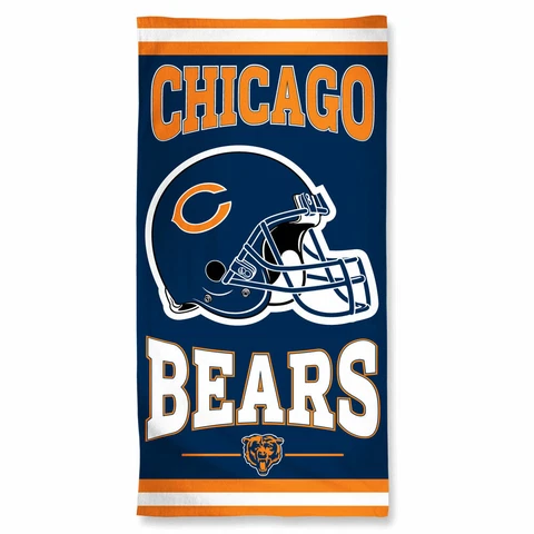 Chicago Bears Beach Towel, New, NFL Official, 30" by 60", 100% Cotton Cover