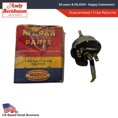 Interruptor limpiaparabrisas de velocidad variable Plymouth Belvedere Fury 1957-1958 1779109 nuevo de stock Foto 1 de 4