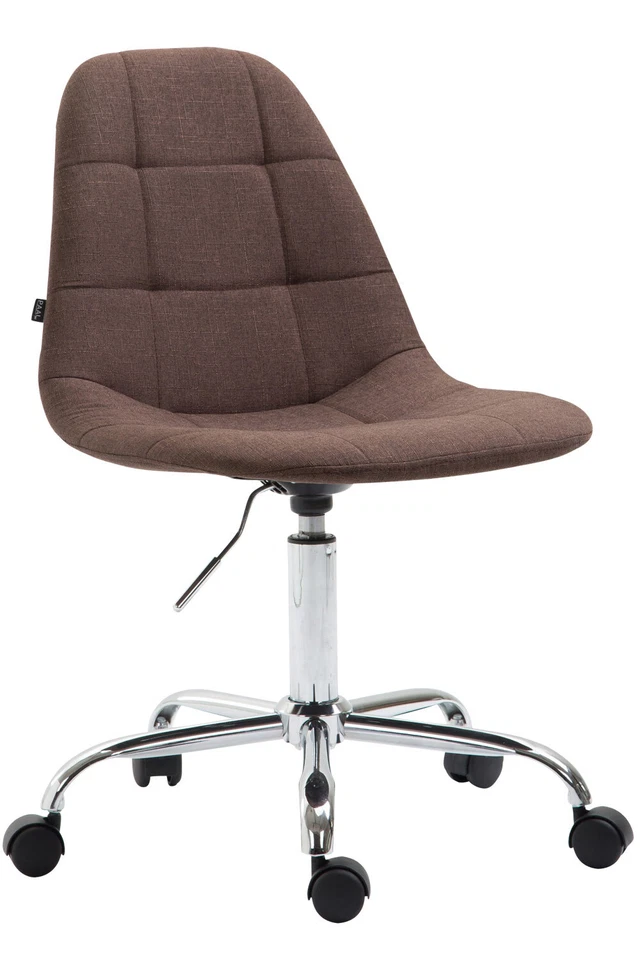 Fauteuil de Bureau à roulettes Reims en Tissu avec Piètement en Métal ajustable - Photo 1/1