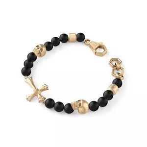 Philipp Plein Men's Bracelet Stainless Steel IP Gold Whisper PJUEA05BU - Picture 1 of 6