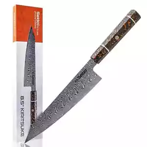 Epokishi 8.5-Inch Japanese Kiritsuke Knife - Premium AUS-10 Super Steel - Picture 1 of 8