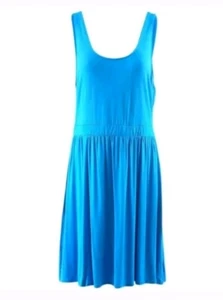 The Vanity Room Blue Jersey Knit Flowy Dress Sz S - Picture 1 of 8