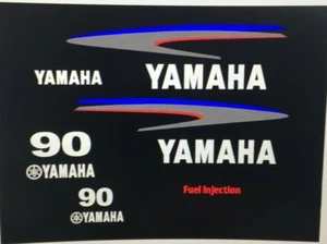 Calcomanía fueraborda Yamaha 90 hp dos tiempos 70 80 o 90 hp EE. UU. envío rápido gratuito - Imagen 1 de 4